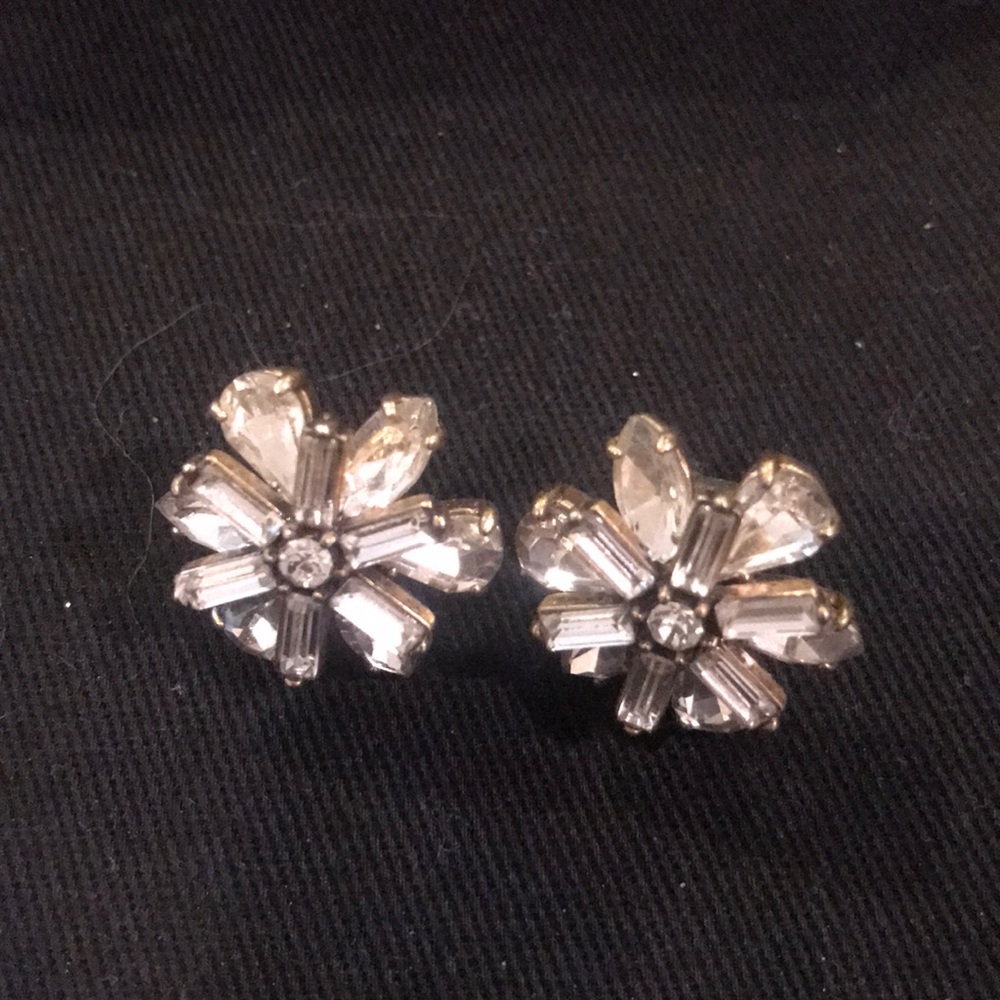 Jcrew jeweled flower earring